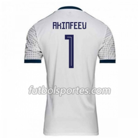 Camisetas Rusia Akinfeev 1 Segunda Equipacion Mundial 2018